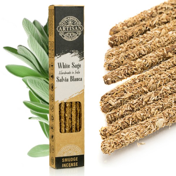 Kadzidełka rzemieślnicze Artisan otaczane Palo Santo - Biała Szałwia