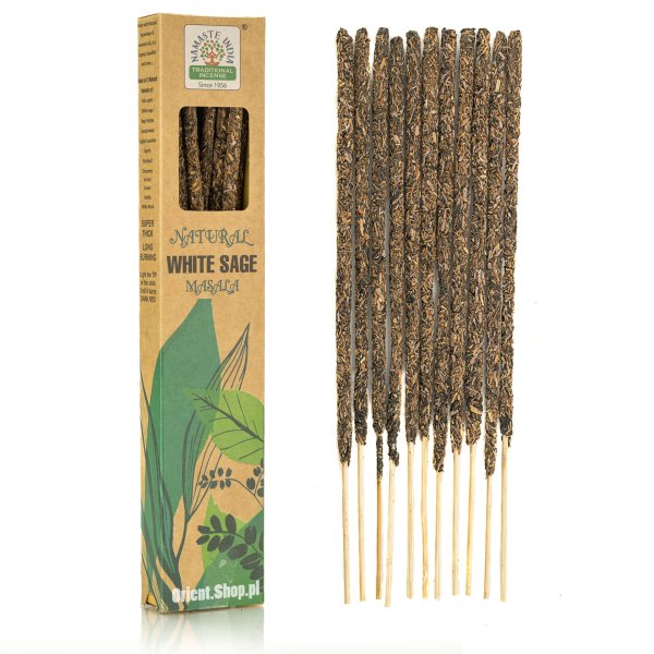 Kadzidełka Indyjskie Namaste India Natural - Biała Szałwia