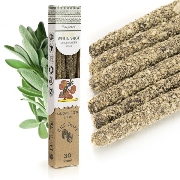 Kadzidełka rzemieślnicze Vijayshree – Biała Szałwia