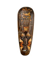 Drewniana rzeźba – unikalna maska zwierzęcia z Bali 50cm 