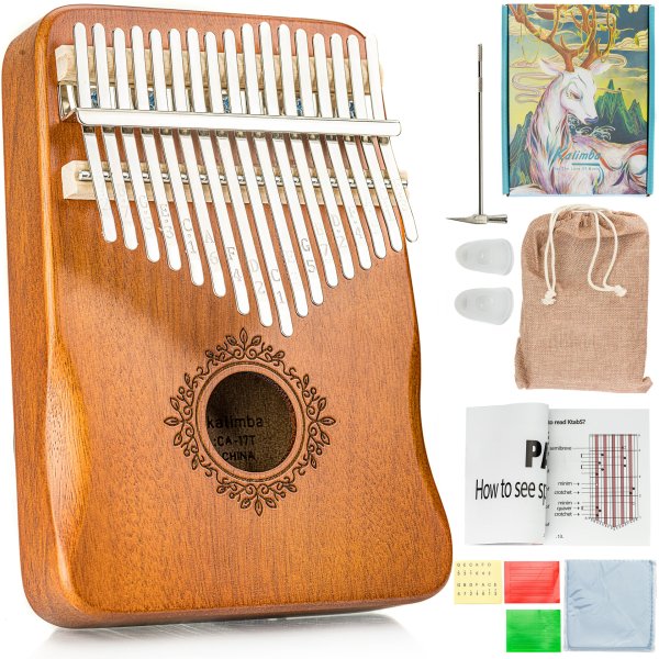 Kalimba 17 tonów Zanza – drewniany instrument muzyczny