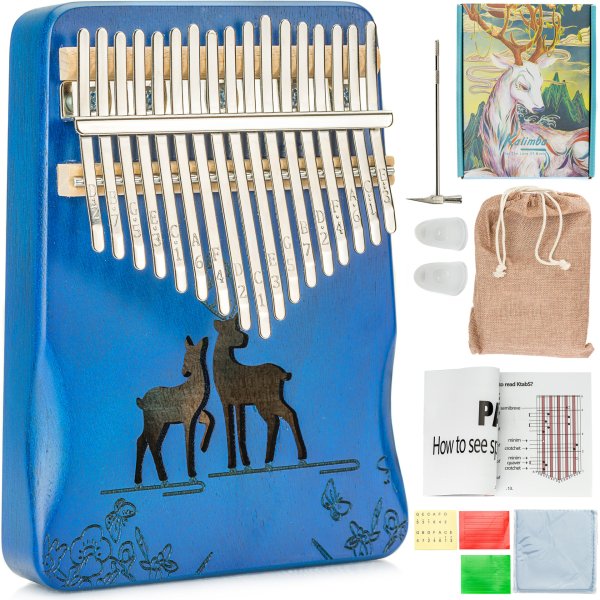 Kalimba 17 tonowa Zanza – instrument drewniany do nauki