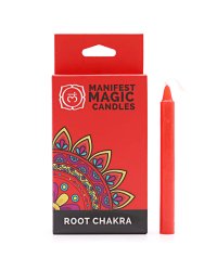 Świece magiczne manifestacyjne 12 sztuk - czerwone - czakra podstawy