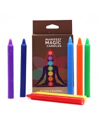 Świece magiczne manifestacyjne 7 sztuk - pakiet 7 chakr