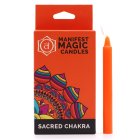Świece magiczne manifestacyjne 12 sztuk - pomarańcz - czakra sakralna
