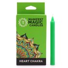 Świece magiczne manifestacyjne 12 sztuk - zielony - czakra serca