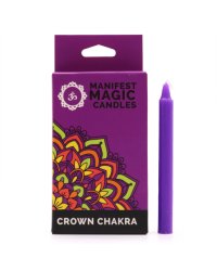 Świece magiczne manifestacyjne 12 sztuk - fioletowy - czakra korony