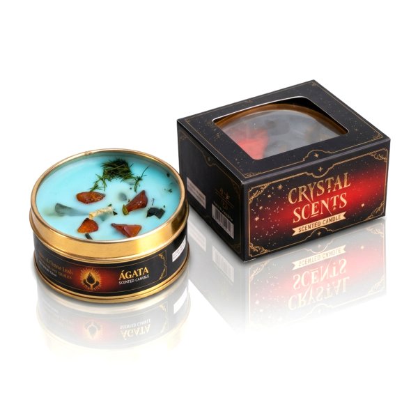 Świeca mineralna Aroma z agatem – przyprawy korzenne 65 g