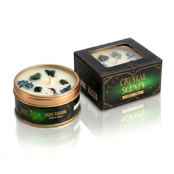 Świeca mineralna Aroma z Jadeit - Drzewo Herbaciane 65 g