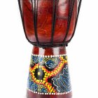 Bębenek Djembe 30cm, ręcznie zdobiony, Indonezja, etniczny instrument