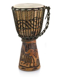 Bębenek Djembe 40cm Artystycznie rzeźbiony