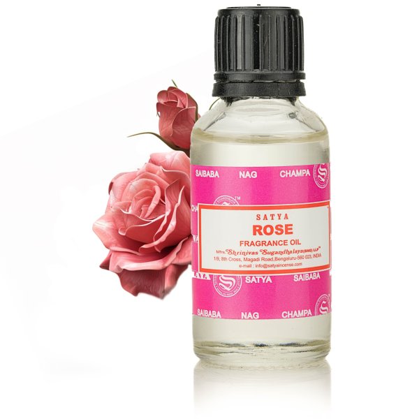 Olejek zapachowy eteryczny - Satya - Róża 30 ml