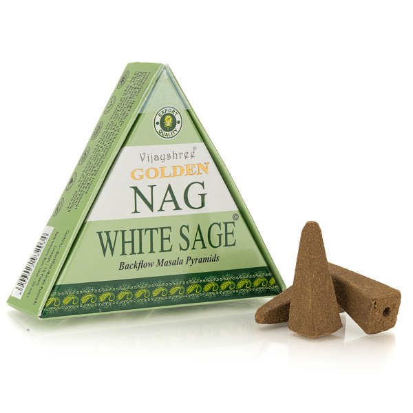 Kadzidełka Backflow Vijayshree Golden Nag 10szt - White Sage