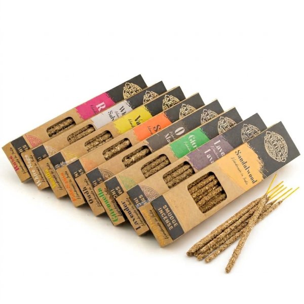 Kadzidełka rzemieślnicze Artisan otaczane Palo Santo zestaw 8 zapachów