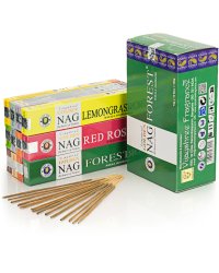 Kadzidełka pyłkowe Vijayshree Golden Nag - zestsaw 12 zapachów