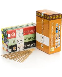 Kadzidełka pyłkowe Vijayshree Golden Nag - zestsaw 12 zapachów