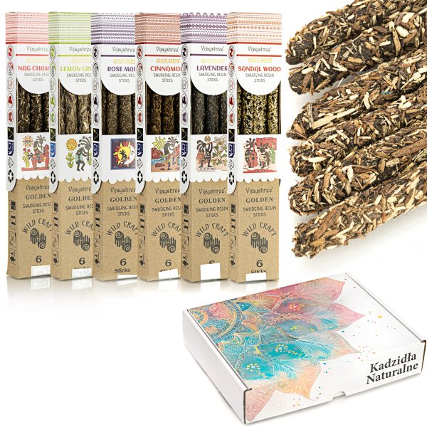 Kadzidełka rzemieślnicze Vijayshree – zestaw 6 zapachów - mix2