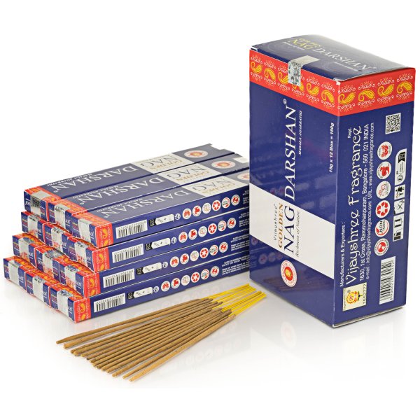 Kadzidełka Vijayshree Golden Nag Oferta Hurtowa 12szt - Darshan