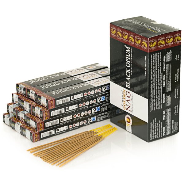 Kadzidełka Vijayshree Golden Nag Oferta Hurtowa 12szt - Czarne Opium
