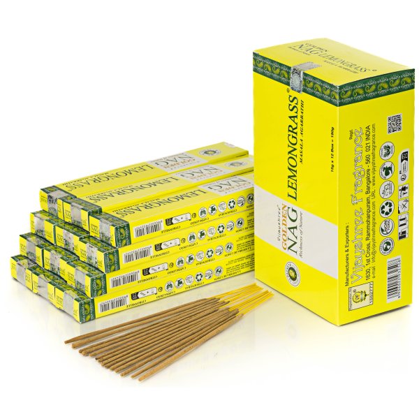 Kadzidełka Vijayshree Golden Nag Oferta Hurtowa 12szt - Trawa Cytrynowa