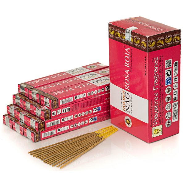 Kadzidełka Vijayshree Golden Nag Oferta Hurtowa 12szt - Róża