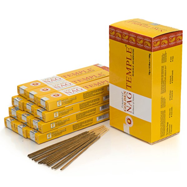Kadzidełka Vijayshree Golden Nag Oferta Hurtowa 12szt - Świątynia