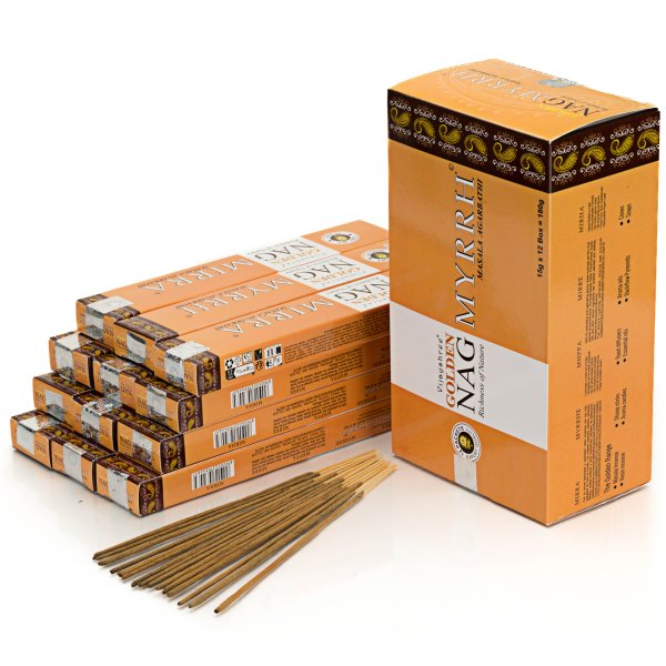 Kadzidełka Vijayshree Golden Nag Oferta Hurtowa 12szt - Mirra