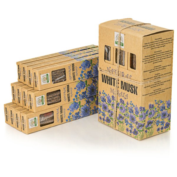 Kadzidełka Namaste India Natural Oferta Hurtowa 12szt  - Białe Piżmo