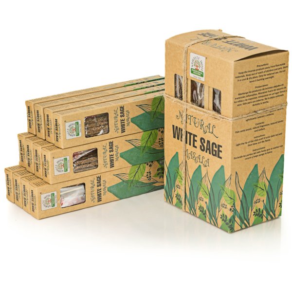 Kadzidełka Namaste India Natural Oferta Hurtowa 12szt  - Biała Szałwia