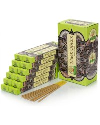 Kadzidełka Namaste India Hurt 12szt - Czarne Opium