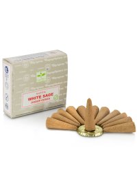 Satya kadzidełka stożkowe 12szt - Biała Szałwia