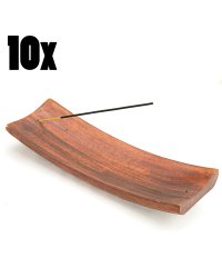 Podstawka na kadzidełka z drewna sheesham 30x10 cm – łódka - 10x
