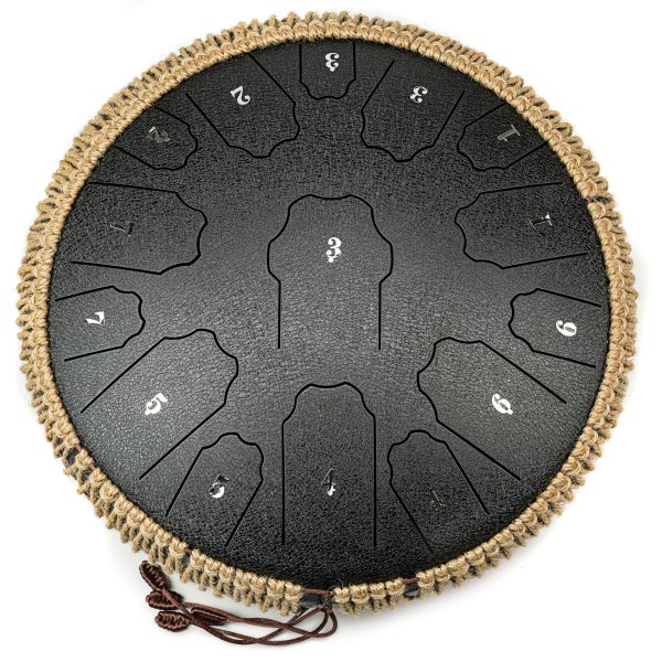 Handpan Hangdrum Tongue Drum 15 tonów czarny 13"