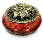 Indyjska kadzielnica ceramiczna - czerwona 