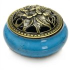 Indyjska kadzielnica ceramiczna - Niebieska