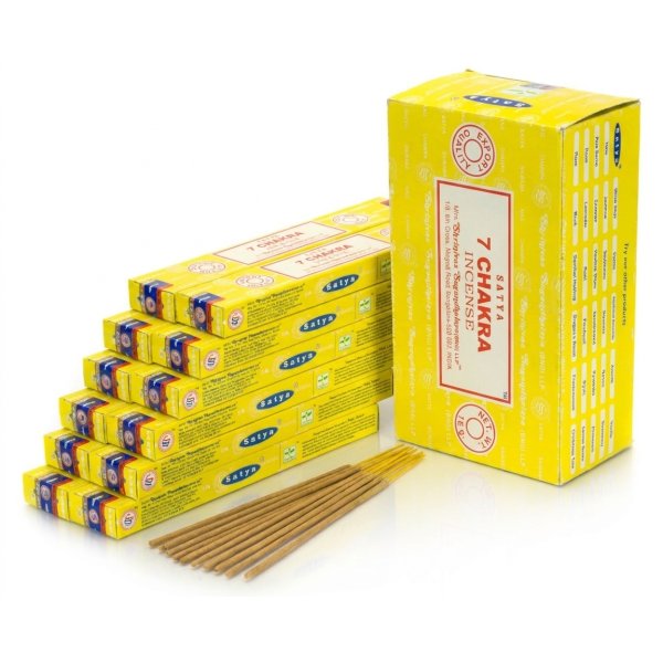 Satya - Seven Chakra Kadzidełka 180g 12 pudełek
