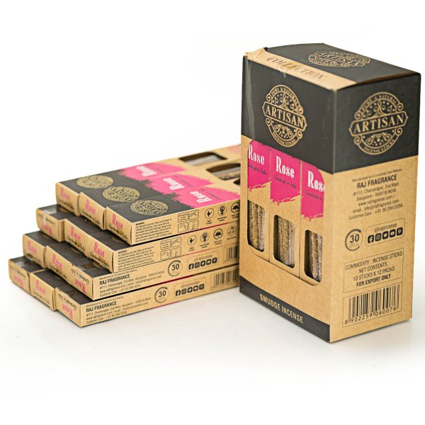 Kadzidełka Craftowe Artisan - Hurt 12szt - Róża
