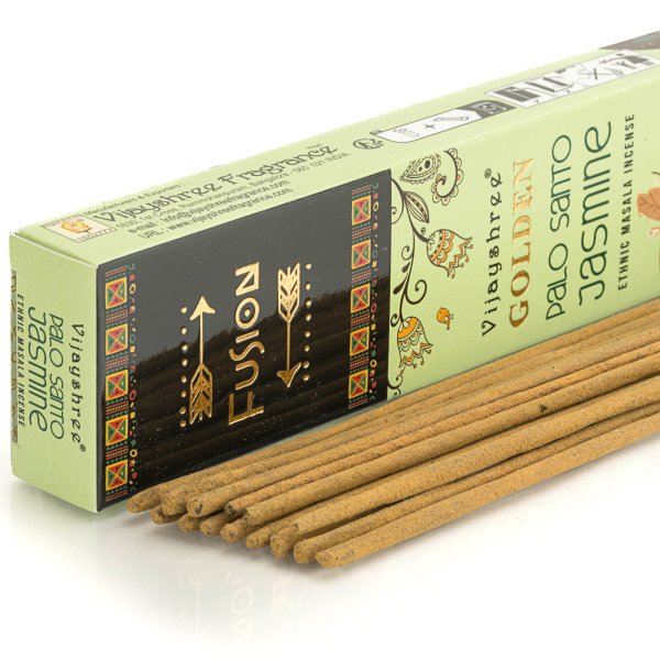 Kadzidełka pyłkowe Vijayshree Golden Fusion - Palo Santo & Jaśmin
