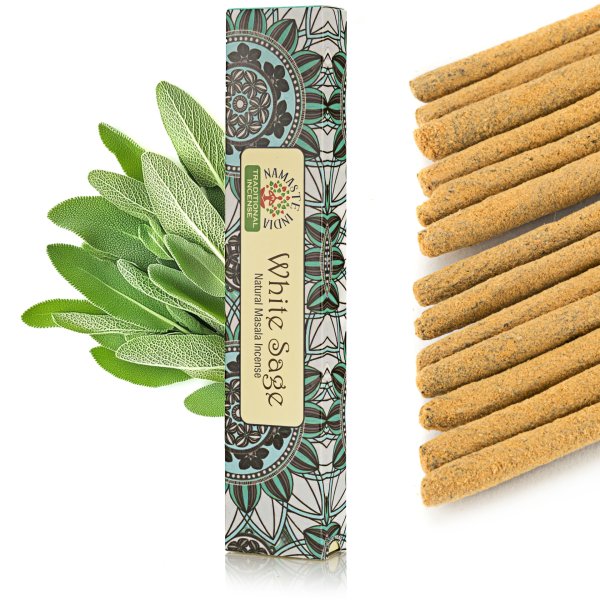 Kadzidełka Namaste India - Biała Szałwia