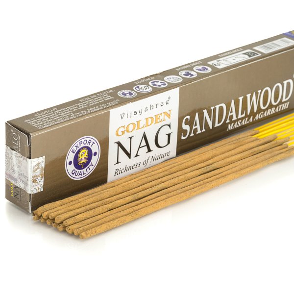 Kadzidełka pyłkowe Vijayshree Golden Nag - Sandałowiec