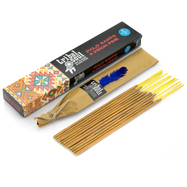 Kadzidełka Tribal Soul - Palo Santo i Pinon Pine + Piórko