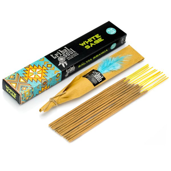 Kadzidełka Tribal Soul - Biała szałwia + Piórko