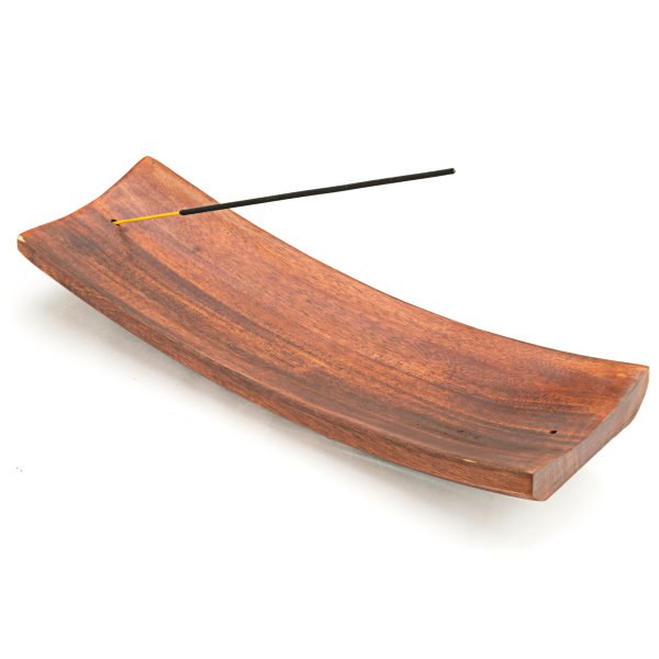Podstawka na kadzidełka z drewna sheesham 30x10 cm – łódka