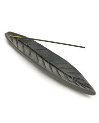 Podstawka pod kadzidełka narta drewniana - Czarny Liść