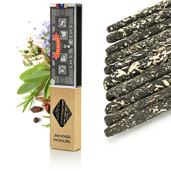 Kadzidełka Naturalne Satya Smudge Super Hit 25 g – Ręcznie Rolowane