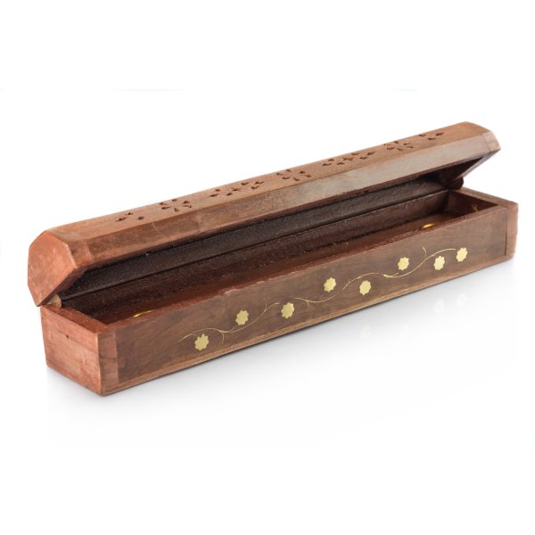 Podstawka na kadzidełka pudełko z pokrywką stojak piórnik 